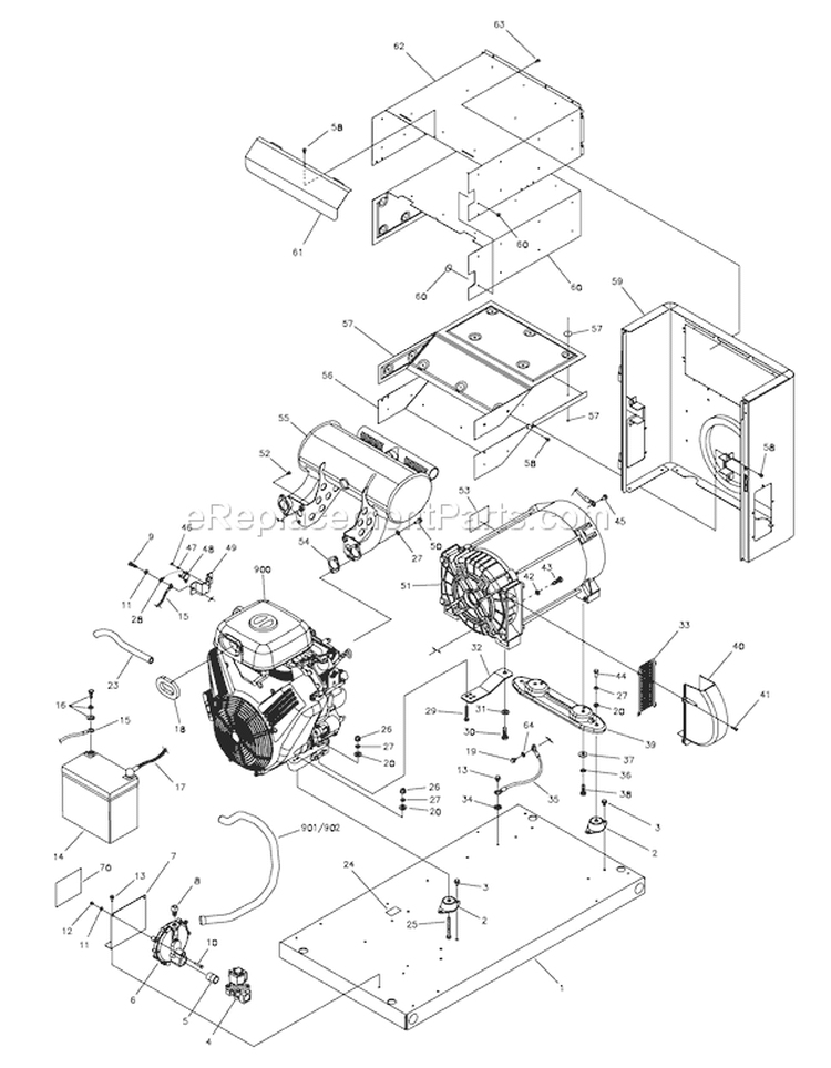 Page D Diagram and Parts List for 040277-0  Briggs and Stratton Generator